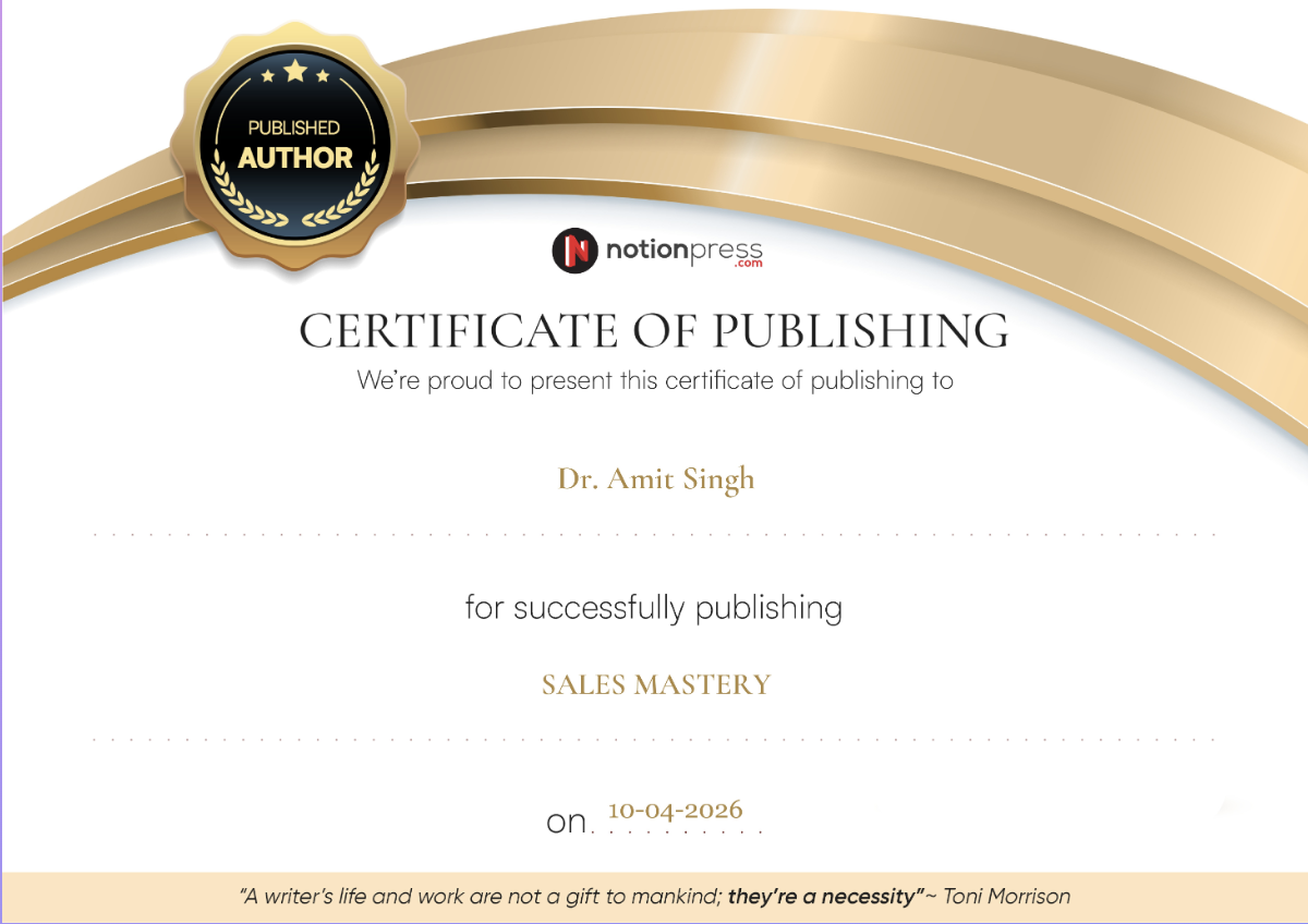 Book Title: Sales Mastery
